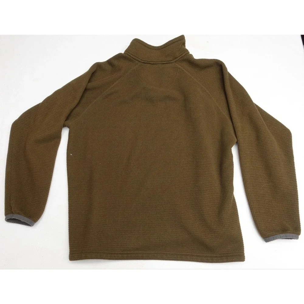 The North Face Pullover Mens XL Brown Fleece 1/4 Zip Mock Neck Hiking Outdoor